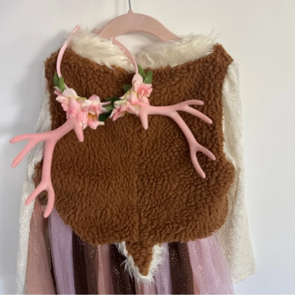Enchanting deer Fairy Costume- Chasing Fireflies-Halloween ( No Wig )